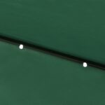 Parasol de jardin avec LED et mât en acier Vert 2x3 m – Image 2