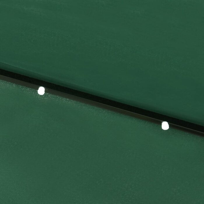 Parasol de jardin avec LED et mât en acier Vert 2x3 m – Image 2