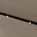 Parasol de jardin avec LED et mât en acier taupe 2x3 m – Image 2