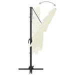 Parasol de jardin à 4 niveaux avec mât en aluminium sable – Image 4