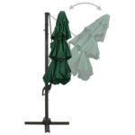 Parasol de jardin à 4 niveaux avec mât en aluminium vert 3x3 m – Image 4