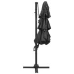 Parasol de jardin à 4 niveaux avec mât en aluminium anthracite – Image 3