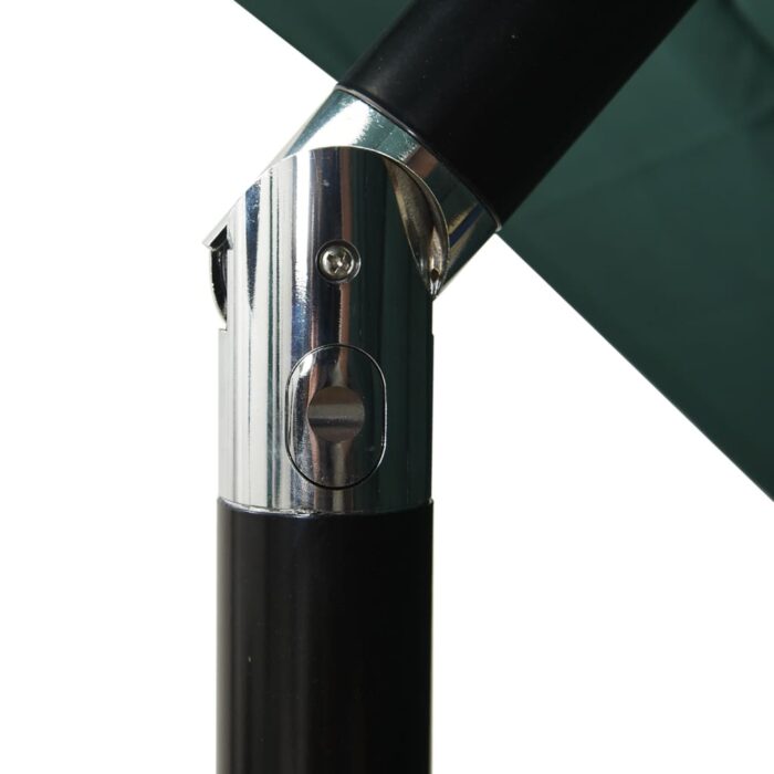 Parasol de jardin à 3 niveaux avec mât en aluminium vert – Image 5