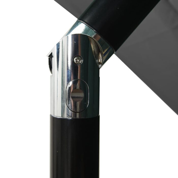 Parasol de jardin à 3 niveaux avec mât en aluminium anthracite – Image 5