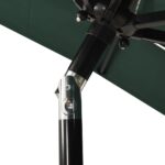 Parasol de jardin à 3 niveaux avec mât en aluminium vert 2x2 m – Image 4