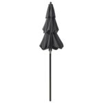 Parasol de jardin à 3 niveaux avec mât en aluminium anthracite – Image 4