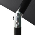 Parasol de jardin à 3 niveaux avec mât en aluminium anthracite – Image 5