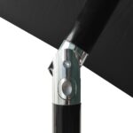 Parasol de jardin à 3 niveaux avec mât en aluminium noir – Image 5