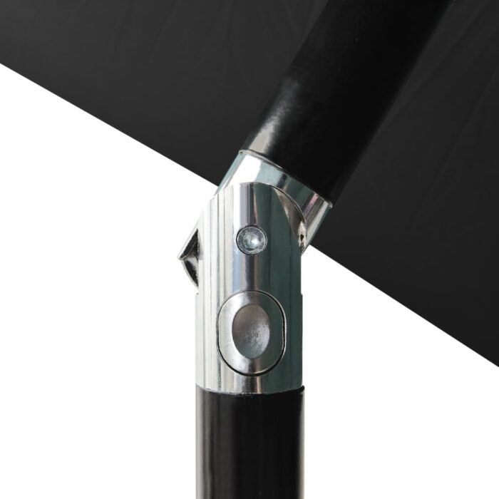 Parasol de jardin à 3 niveaux avec mât en aluminium noir – Image 5