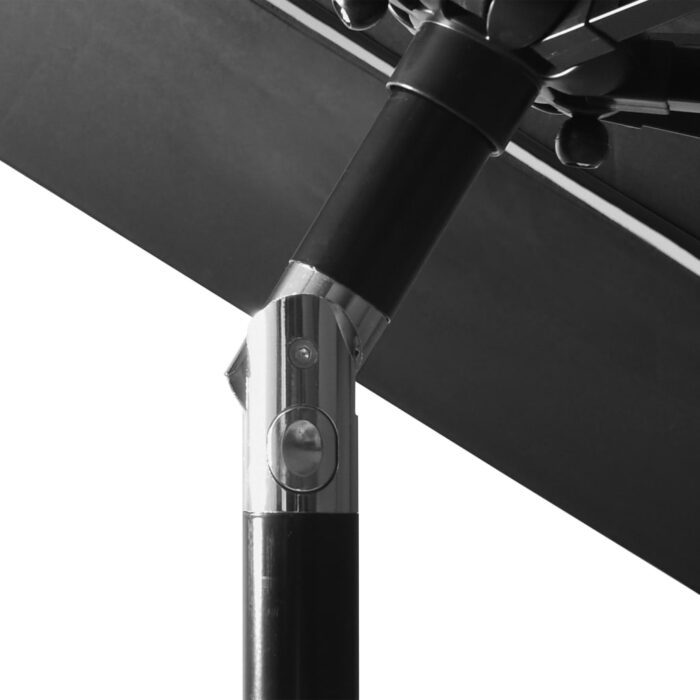 Parasol de jardin à 3 niveaux avec mât en aluminium anthracite – Image 5