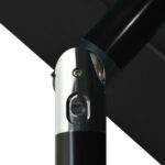 Parasol de jardin à 3 niveaux avec mât en aluminium noir 3,5 m – Image 5