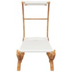 Lit repos avec auvent 100x190x134 cm Bois courbé massif Crème – Image 2