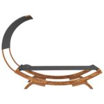 Lit repos et auvent 100x200x126 cm Bois courbé Anthracite – Image 2