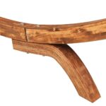 Lit de repos extérieur 100x188,5x44 cm Bois courbé massif Crème – Image 3