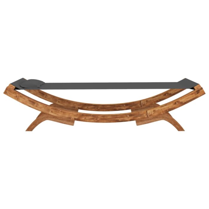 Lit de repos extérieur 100x188,5x44 cm Bois courbé Anthracite – Image 2