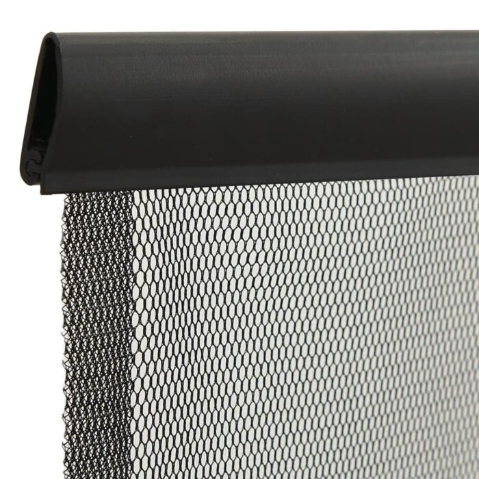 Moustiquaire de porte rideau en maille 10 pcs Noir 240x240 cm – Image 5