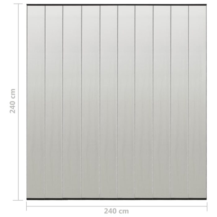 Moustiquaire de porte rideau en maille 10 pcs Noir 240x240 cm – Image 7