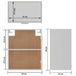 Armoires suspendue "Lyon"s 2 pcs Blanc 50x31x60 cm – Image 9