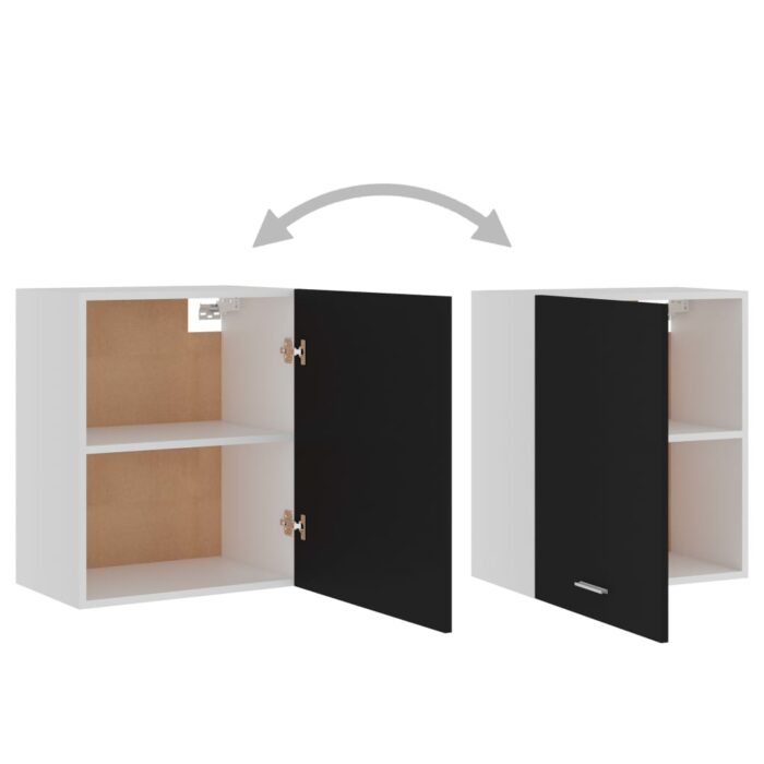 Armoires suspendue "Lyon"s 2 pcs Noir 50x31x60 cm – Image 3
