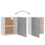 Armoires suspendues 2 pcs Gris béton Bois d’ingénierie – Image 3