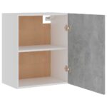 Armoires suspendues 2 pcs Gris béton Bois d’ingénierie – Image 4