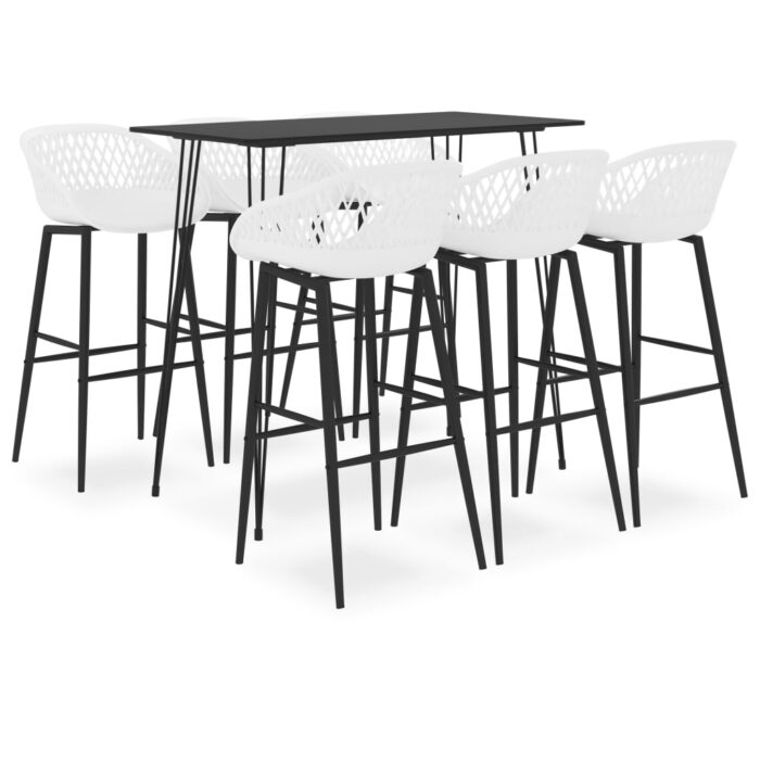 Ensemble de bar 7 pcs Noir et blanc – Image 1