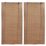 Stores roulants en bambou 2 pcs 100x160 cm Marron