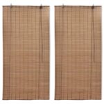 Stores roulants en bambou 2 pcs 150x220 cm Marron