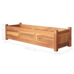 Lits surélevés de jardin 2 pcs Bois d'acacia 100x30x25 cm – Image 5