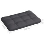 Coussin de palette anthracite 120x80x12 cm tissu – Image 4