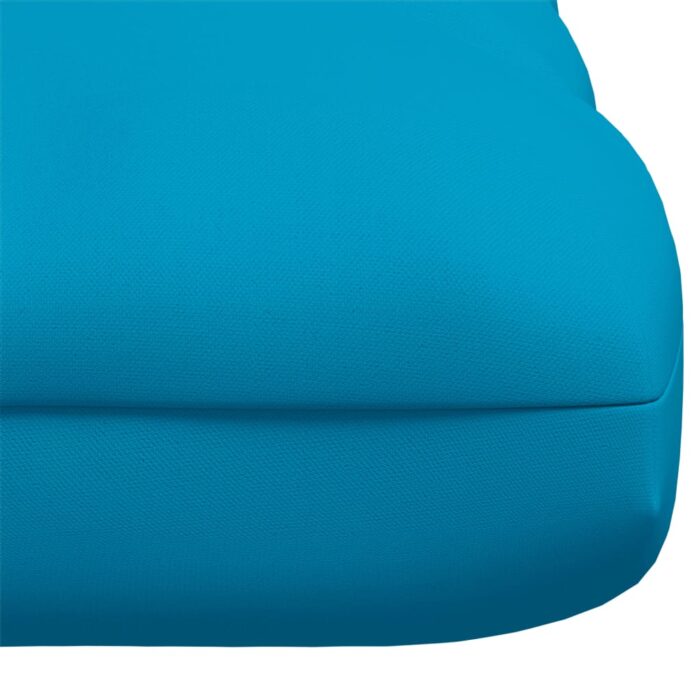 Coussin de palette bleu 120x80x12 cm tissu – Image 2