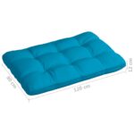 Coussin de palette bleu 120x80x12 cm tissu – Image 4
