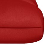 Coussin de palette rouge 120x80x12 cm tissu – Image 3