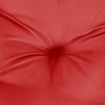 Coussin de palette rouge 120x80x12 cm tissu – Image 5