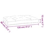 Coussin de palette rouge 120x80x12 cm tissu – Image 7