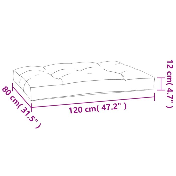 Coussin de palette rouge 120x80x12 cm tissu – Image 7