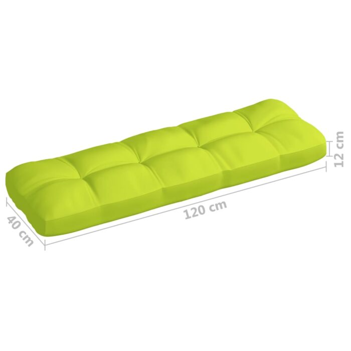 Coussins de palette lot de 5 vert vif tissu – Image 7