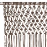 Rideau en macramé Taupe 140x240 cm Coton – Image 2