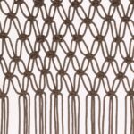 Rideau en macramé Taupe 140x240 cm Coton – Image 3