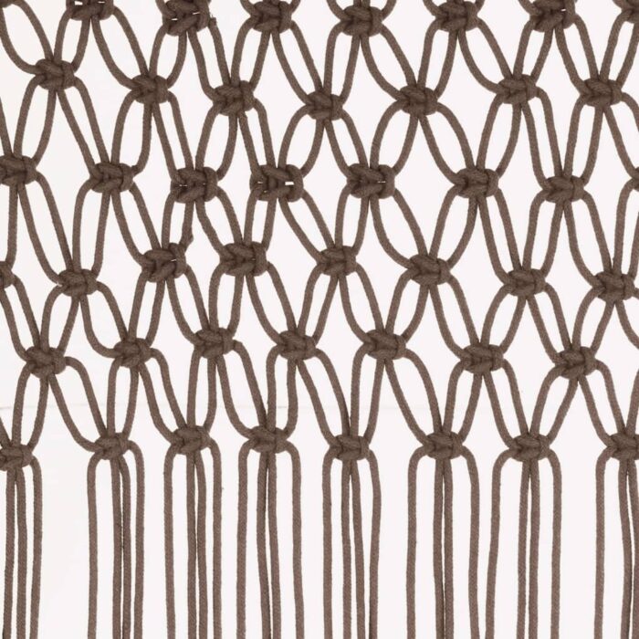 Rideau en macramé Taupe 140x240 cm Coton – Image 3