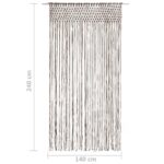 Rideau en macramé Taupe 140x240 cm Coton – Image 4