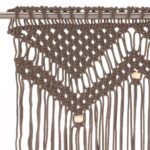 Rideau en macramé Taupe 140x240 cm Coton – Image 2