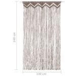Rideau en macramé Taupe 140x240 cm Coton – Image 4