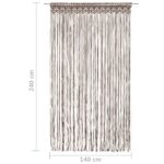 Rideau en macramé Taupe 140x240 cm Coton – Image 4
