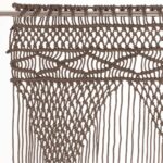 Rideau en macramé Taupe 140x240 cm Coton – Image 2