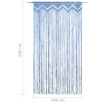 Rideau en macramé Bleu 140x240 cm Coton – Image 4