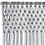 Rideau en macramé Anthracite 140x240 cm Coton – Image 2