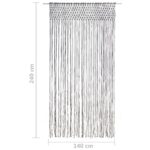 Rideau en macramé Anthracite 140x240 cm Coton – Image 4