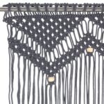 Rideau en macramé Anthracite 140x240 cm Coton – Image 2