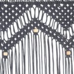 Rideau en macramé Anthracite 140x240 cm Coton – Image 3